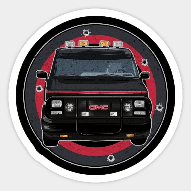 A Team Van, (B A's Vantura) Sticker by BOEC Gear